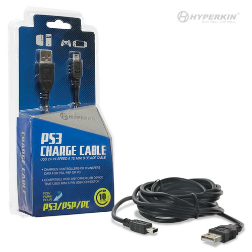 Mini USB Charge Cable for PlayStation 3 and PSP - Hyperkin