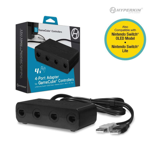 4-Port GameCube Controller Adapter for Switch / Wii U / PC - Hyperkin