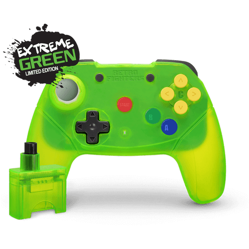Brawler64 EXTREME GREEN Wireless Controller (LIMITED EDITION) - Retro Fighters